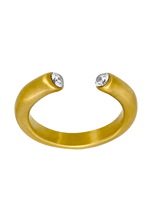 Anillo de acero chapado en IP amarillo con circonitas 276_A2351-A-0