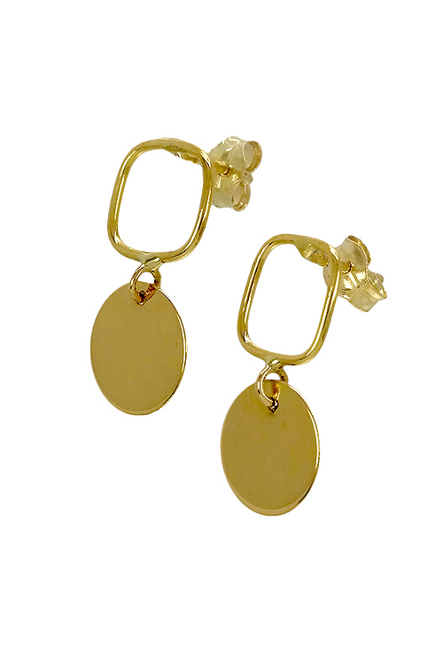 pendientes de colgar oro amarillo 18 kilates con sistemas de presion