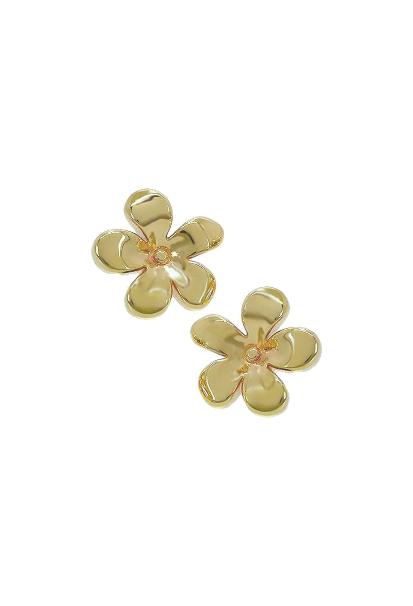 Pendientes oro amarillo 18k forma de flor - joyas para mujer a precios baratos243_466-00078