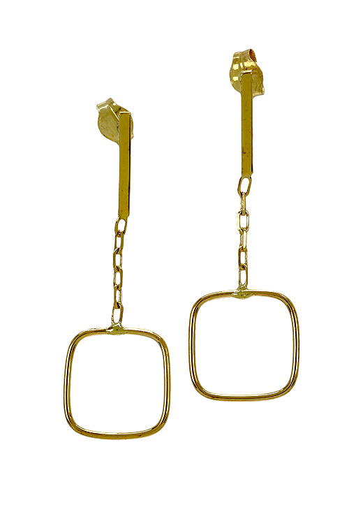pendientes mujer largos oro amarillo 18 kilates, ligeros y muy muy favorecedores