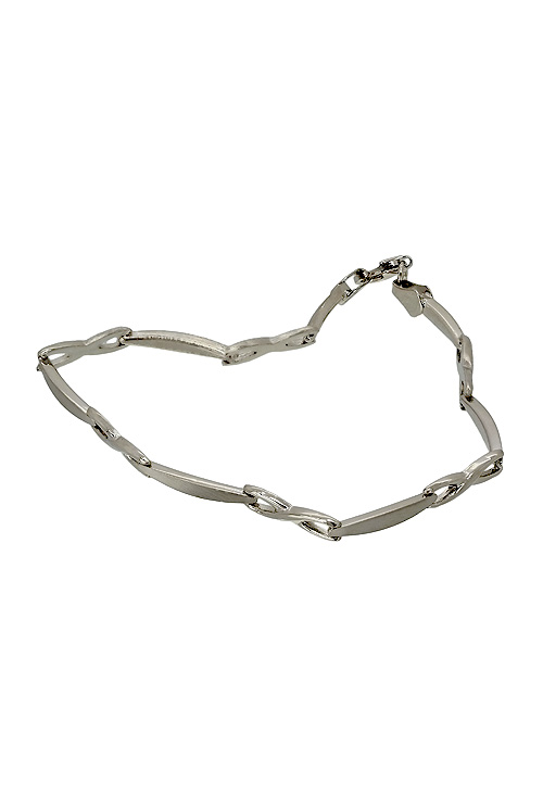 pulsera de oro blanco eslabones como infinito para mujer