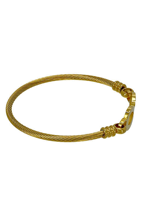 pulsera de acero IP amarillo símbolo infinito
