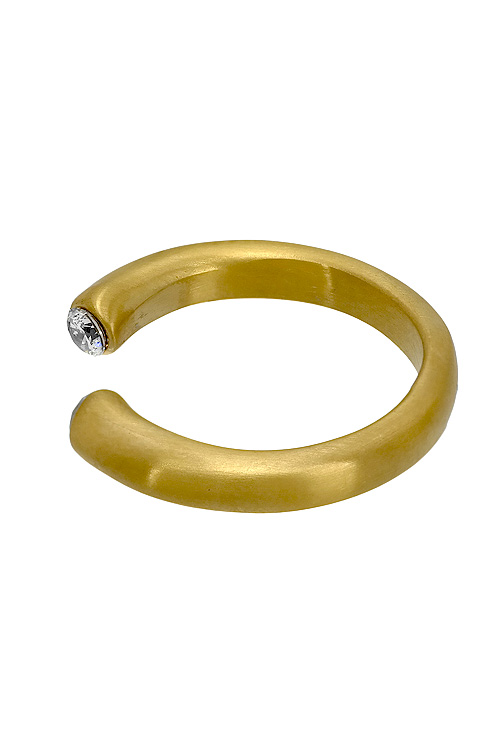 Anillo de acero chapado en IP amarillo con circonitas 276_A2351-A-50366
