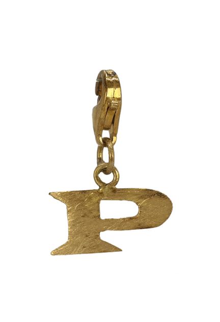 charm oro amarillo 18 kilates inicial letra P acabado diamantado 003_CH-M51015876RAP