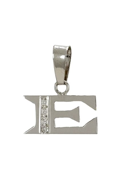 colgante de oro blanco inicial letra E con diamantes 003_B51085896E