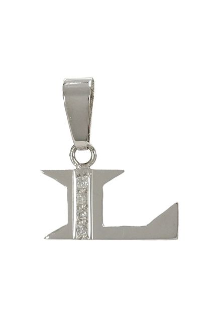 colgante de oro blanco letra L con diamantes 003_B51085896L
