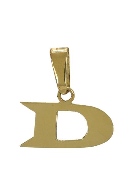 colgante oro letra D oro 18 kilates acabado brillo 003_M51015876D