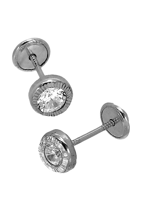 pendientes de tornillo plata de ley y circonita 271_PTR603