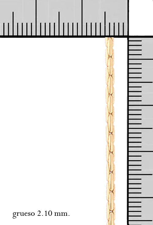 cadena de oro 18 kilates tipo cordon tupido modelo cobra vista con medidas 127_COBRAR90-40_M