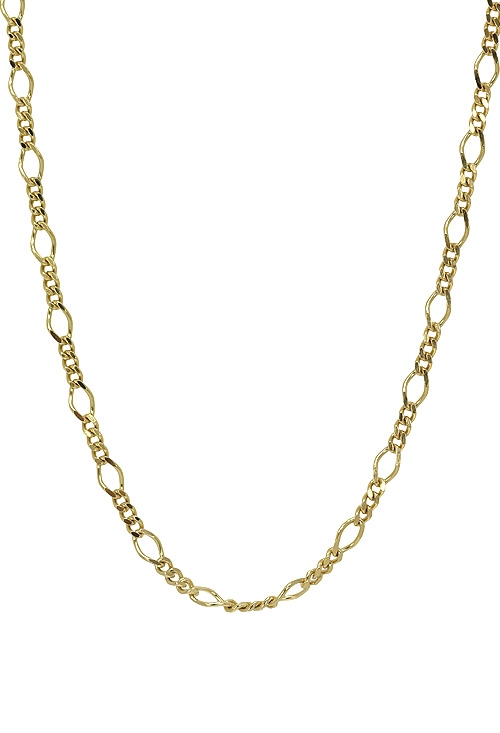 cadena de oro 45 cm de largo oro amarillo 18 ktes eslabones programados 3x1 vista frontal 127_BPR(1-3)70-45 tiendas fisicas en Madrid y las Rozas venta online segura