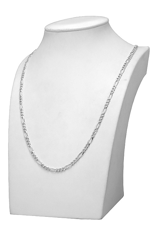 cadena de plata 1x1 con baño de rodio vista de expositor 126_BP(1-1)100-45R_02