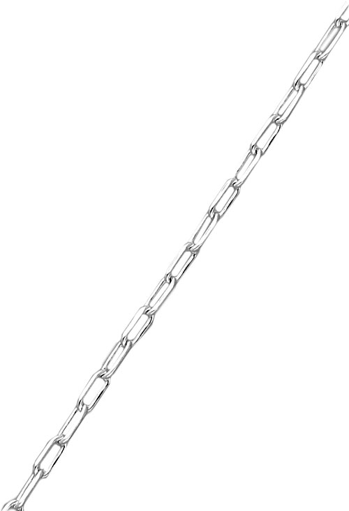 cadena de plata 40 cm de largo eslabones alargados foto principal para parrilla de la web