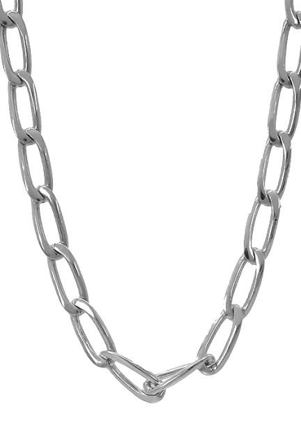 cadena de plata eslabones barbados abiertos macizos foto frontal 126_BILBAO200-60