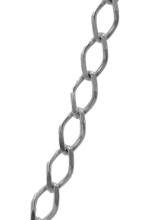 cadena de plata eslabones forma de rombo vista tramo 126_ROMBO175-60_01