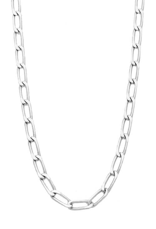 cadena de plata para hombre eslabones modelo bilbao