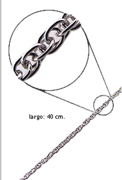 Cadena de plata tipo cordoncillo Joyas de mujer a precios baratos