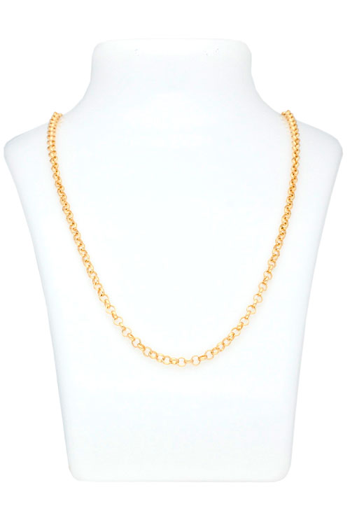 cadena de oro amarillo 18 ktes eslabones modelo rolo vista expositor 127_RM60-40_02