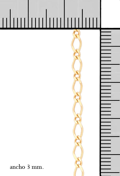 cadena oro amarillo 18 kilates eslabones combinados uno por uno vista con medidas 127_BPR(1-1)60-50_00