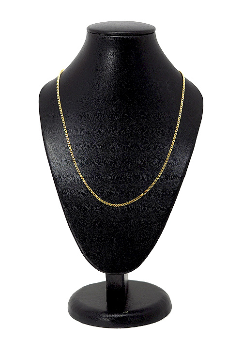 cadena oro amarillo 18 ktes eslabones barbados foto en expositor 013_BL50-40_02