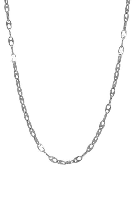 cadena oro blanco 18 kilates eslabones forzados tipo calabrote vista frontal 243_437-00025