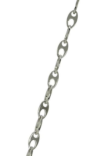 cadena oro blanco 18 kilates eslabones forzados tipo calabrote vista tramo 243_437-00025_01