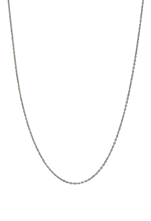 cadena para cuello oro blanco 18 ktes eslabones forzados vista frontal 243_274-00076-45B