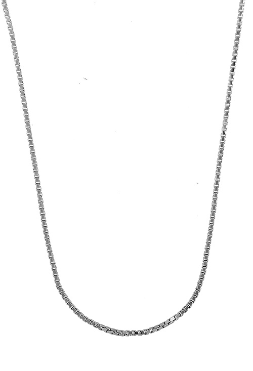 cadena plata de ley modelo veneciano de 40 cm de largo muy barata vista frontal 017_619CM0398-40