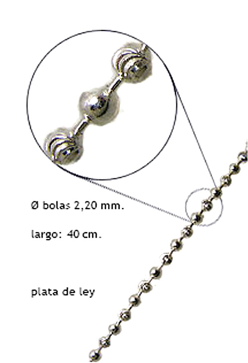 Cadena plata, modelo bolas. 037_BODI3-50-92981
