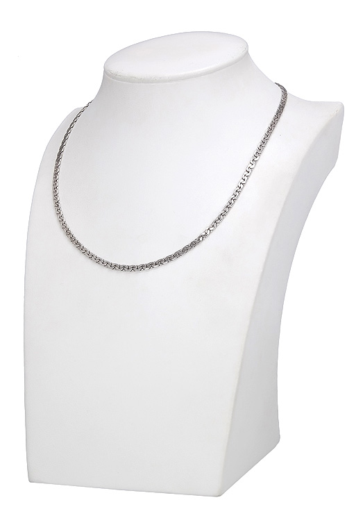 cadena plata modelo cobra con baño de rodio vista expositor 126_COBRAP90-40R_02