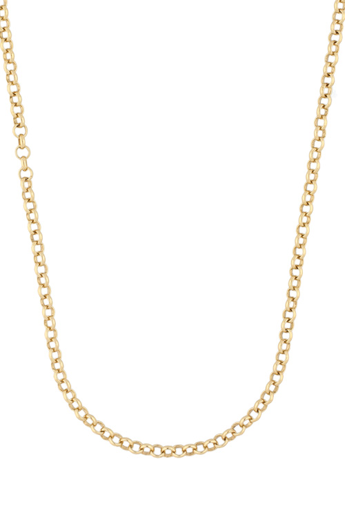 Cadena rolo de oro amarillo de ley caida