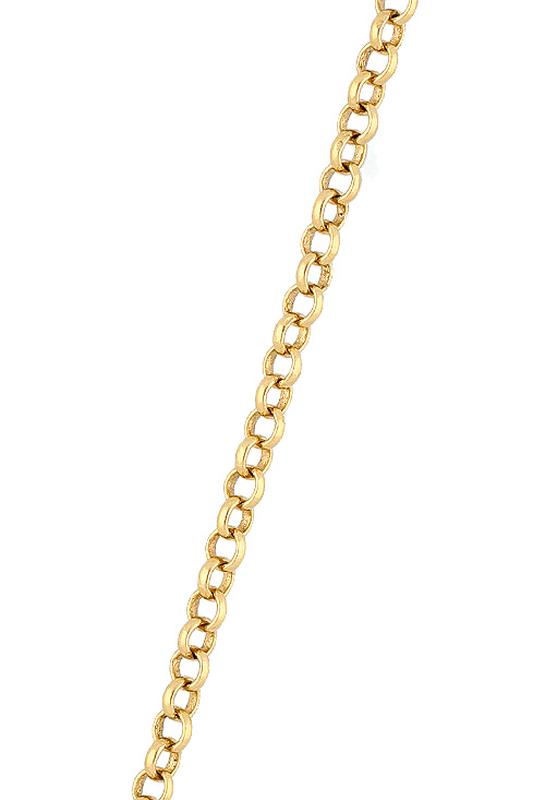 Cadena rolo de oro amarillo de ley detalle