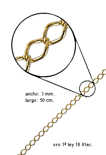 Cadenas y cordones en oro eslabon rombo. 50 centimetros - foto 3 - rfcia.127_ROMBO50-50