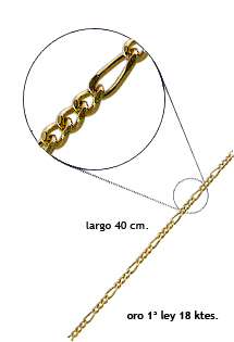 Cadenas y cordones oro oro amarillo. 40 cm. 3x1 - foto 3 - rfcia.127_BP(1-3)45-40