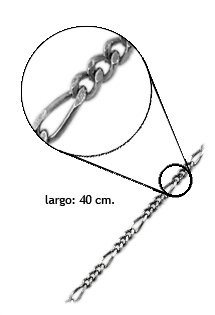 Cadenas y cordones plata ley. 40 cm. 3x1 - foto 3 - rfcia.126_BP(1-3)80-40R