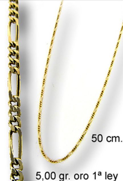Cadenas y cordones oro oro amarillo. 50 cm. 3x1 - foto 3 - rfcia.036_C51684