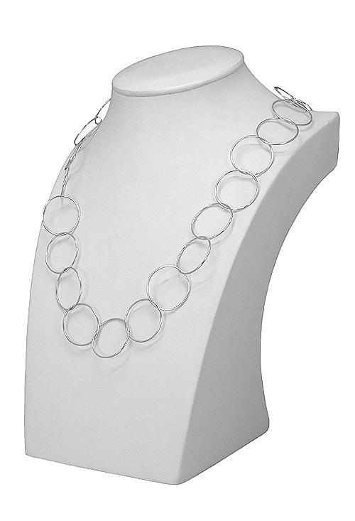Collar de plata asas de hilo forma circular 126_CIRCLE90-50 joyeria para mujer
