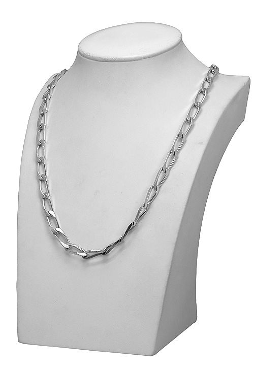 collar de plata eslabones macizos barbados foto expositor 126_BILBAO(4)200-60_02