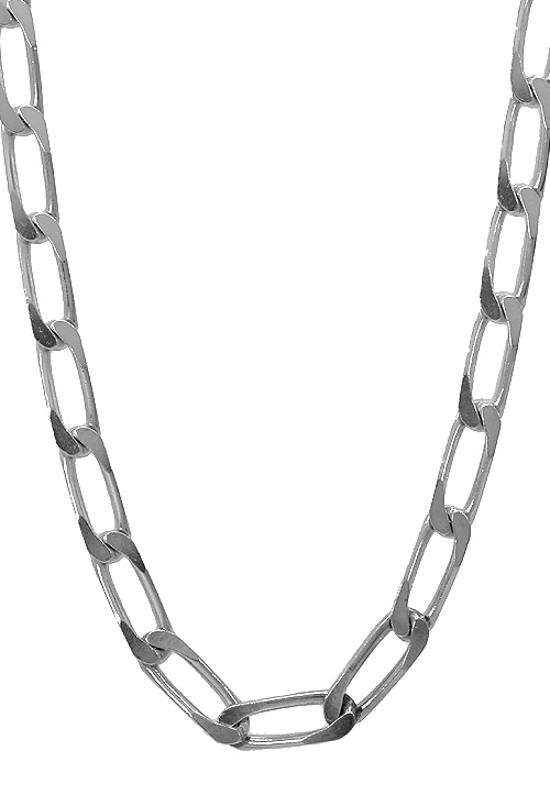 collar de plata eslabones macizos barbados foto frontal 126_BILBAO(4)200-60
