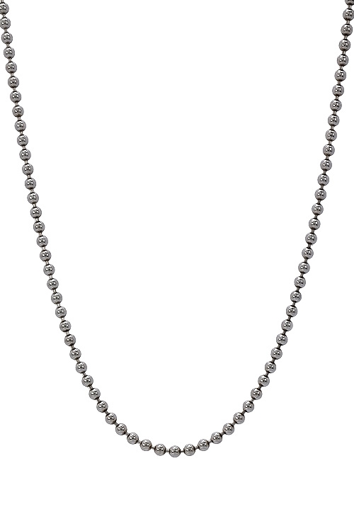 gargantilla de plata modelo bolas 45 cm vista frontal 126_BOLAS220-45R