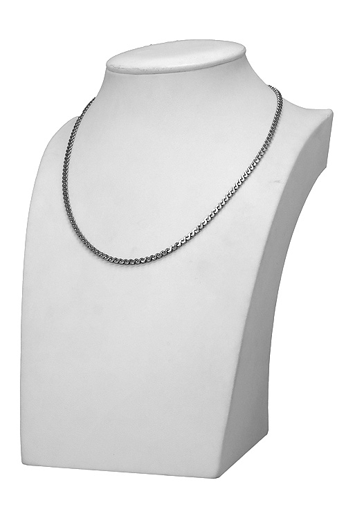 gargantilla plata cadena trenzada con acabado rodio foto expositor 126_EP100-40R_02