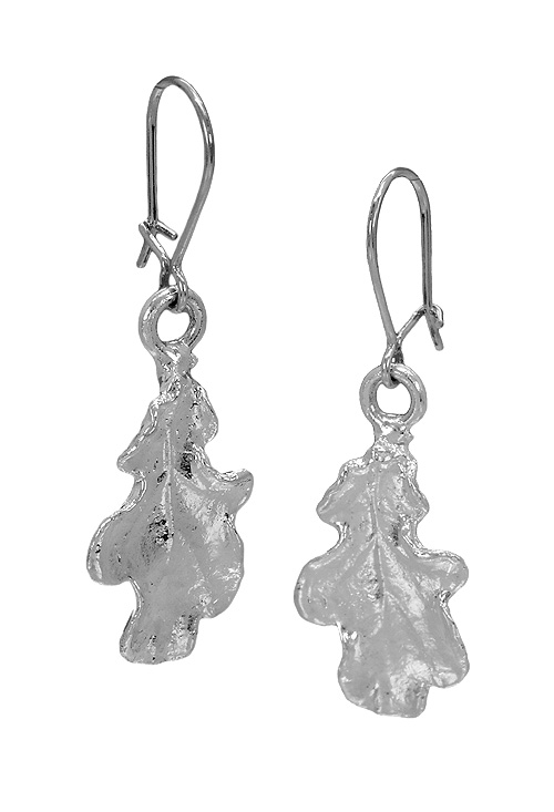 pendientes hojas naturales de roble con sistemas de anzuelo 270_ROBLE-P-G