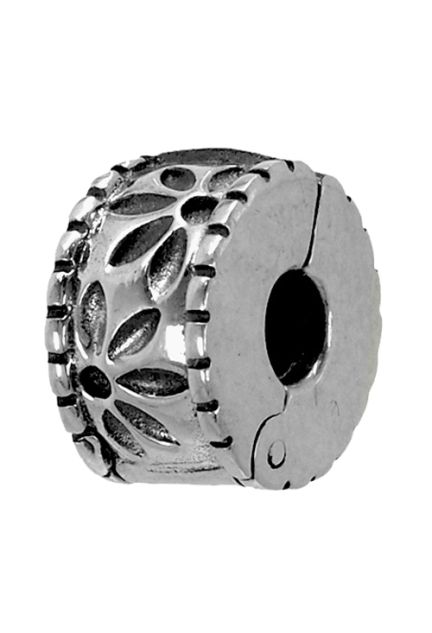 abalorio con función de clip forma de rueda y adornos florales vista lateral 271_PCHS4_01