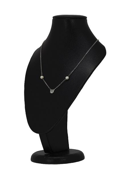 Gargantilla de plata con estrella y 2 perlas 266_024352-1-1-1