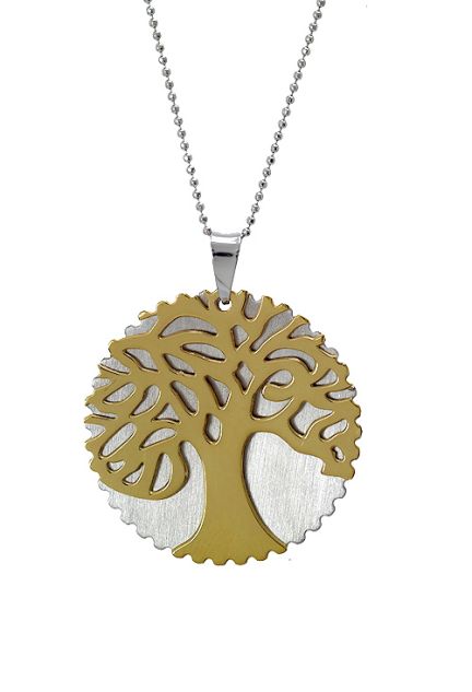 Gargantilla plata bicolor árbol de la vida 266_024452-12-12