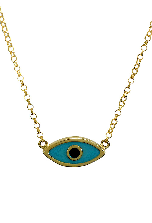 Gargantilla plata con esmalte ojo turco 266_024732-2-1