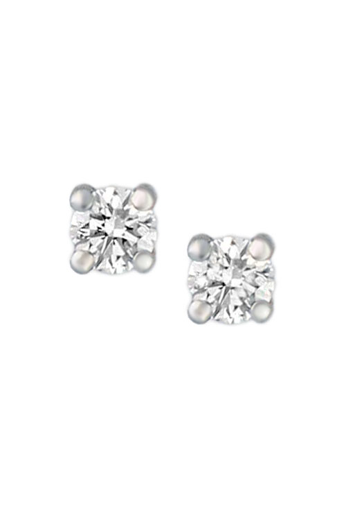 pendientes garrita 4 patas con diamante talla brillante foto principal precio barato joyeria online