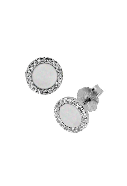 pendientes plata ley con nacar y orla de circonitas vista lateral para web el rubi joyeros