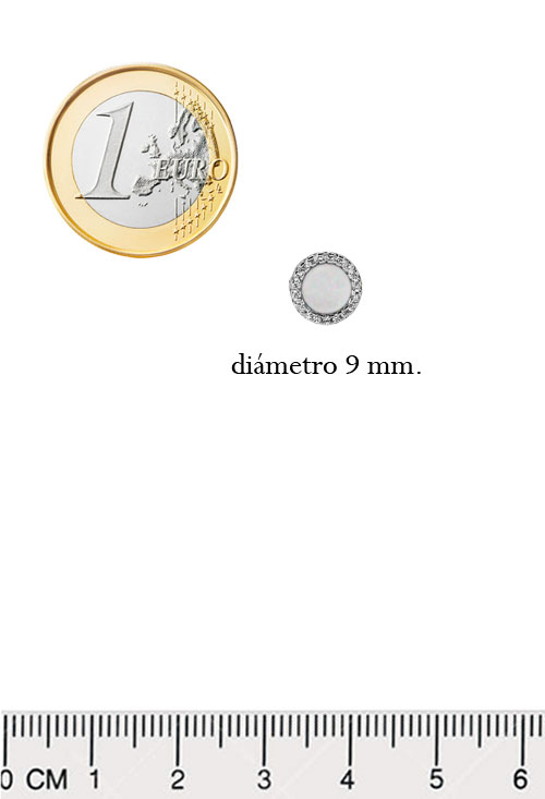 pendientes plata ley con nacar y orla de circonitas vista medida comparada para web el rubi joyeros