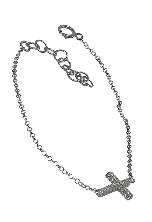 Pulsera plata motivo cruz 266_044710-1-1
