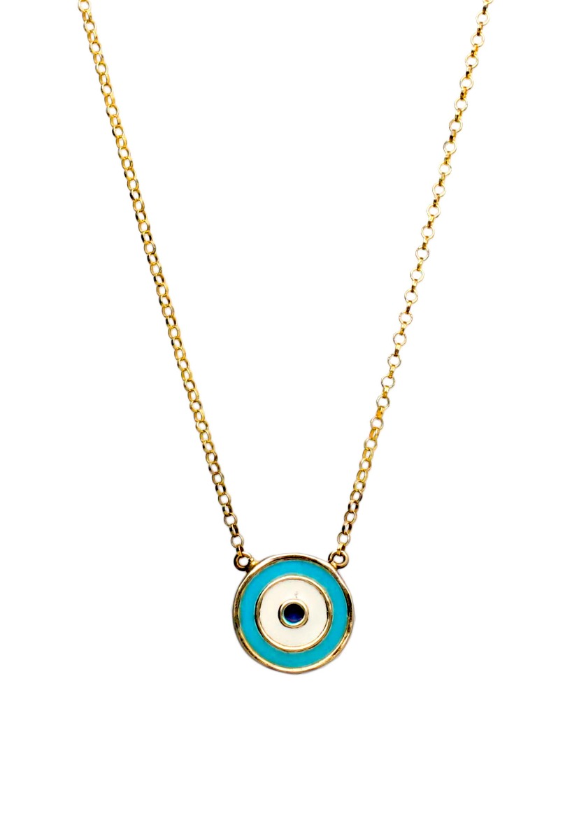 Gargantilla de plata chapada ojo turco 266_024728-2-1